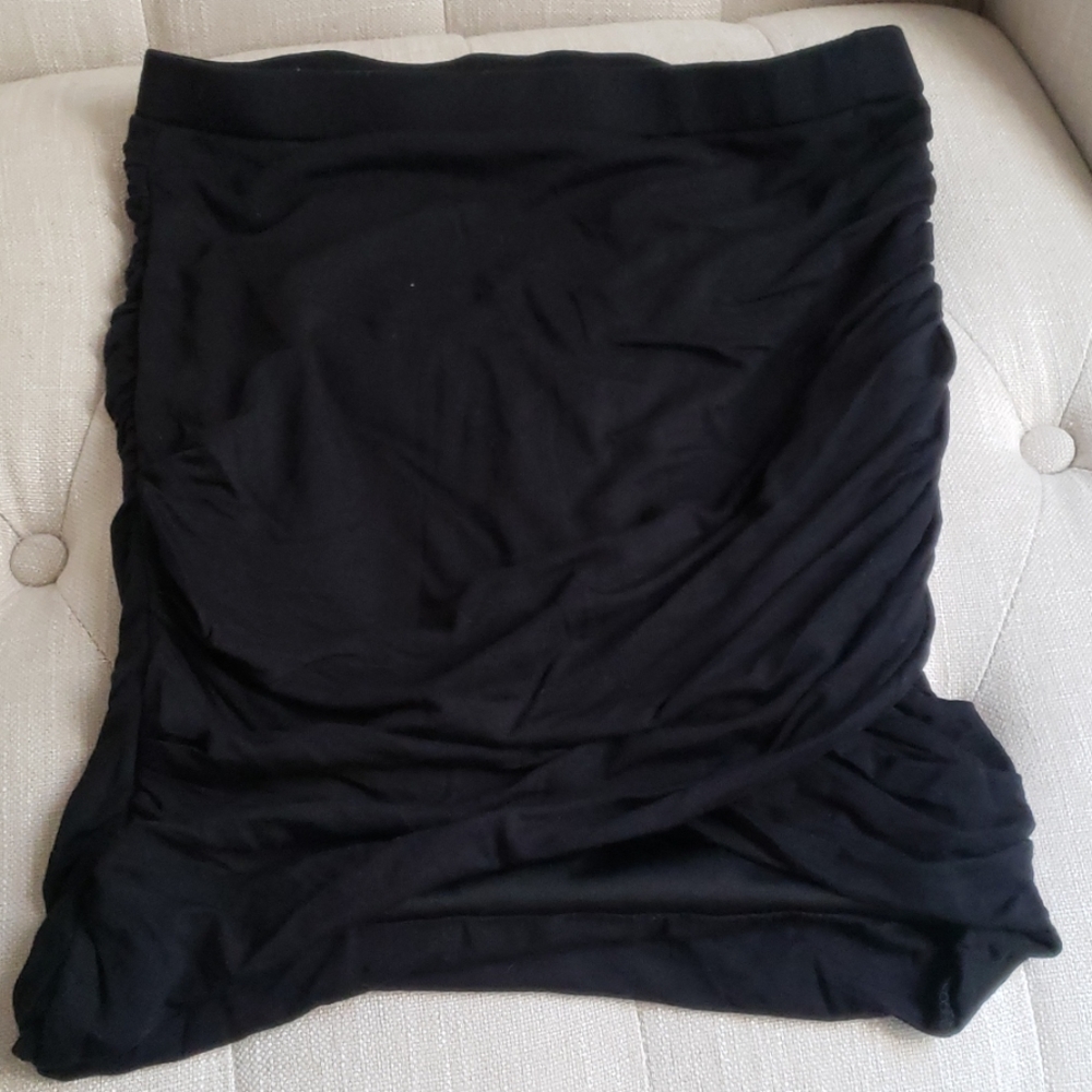 Black mini skirt